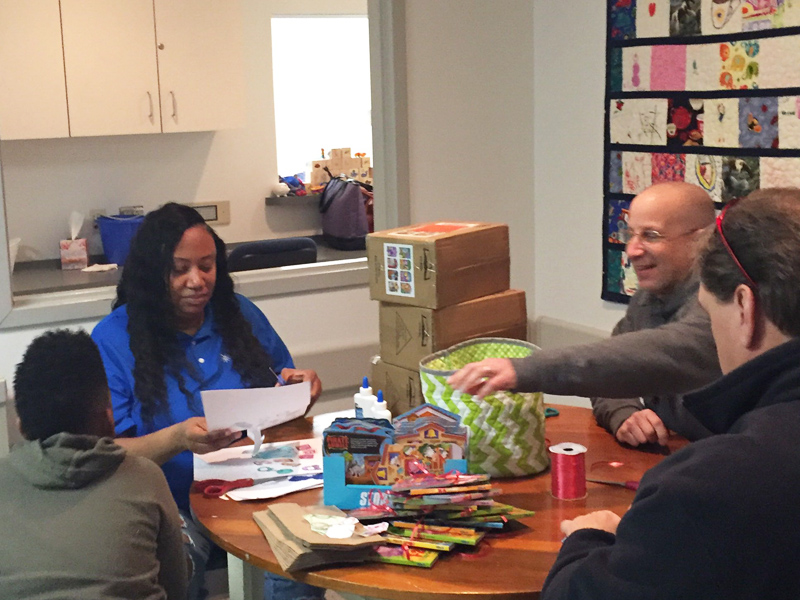 Velocity Volunteers making Baby Bundles