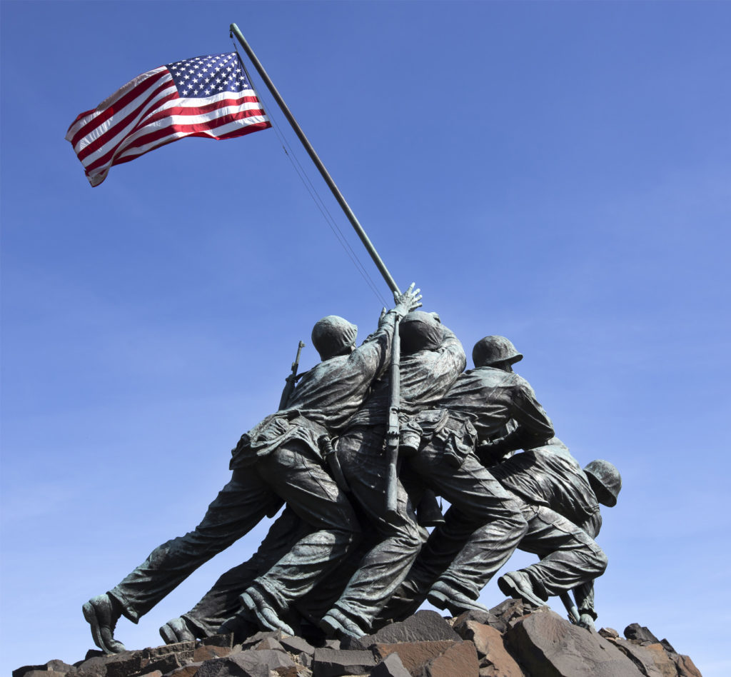 Monument to the flag raising at Iwo Jima.