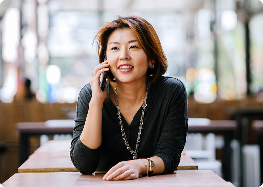 woman talking on a cell phone